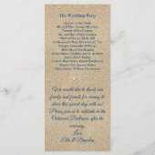 ブルービーチウェーブアンドスターフィッシュ結婚式 プログラム (裏面)