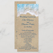 ブルービーチウェーブアンドスターフィッシュ結婚式 プログラム (正面/裏面)