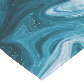 ブルービーチウェーブ抽象デザイン ショートテーブルランナー (コーナー)