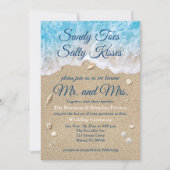 ブルービーチウェーブ結婚式招待状 招待状 (正面)