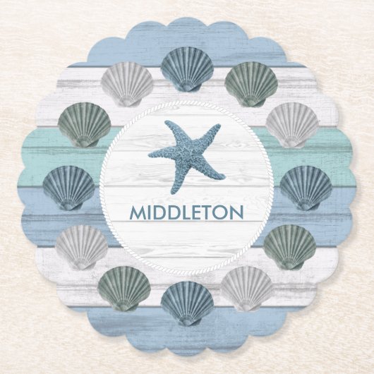 ブルービーチウッド ペーパーコースター (正面)