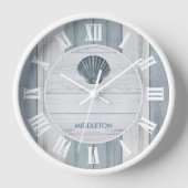 ブルービーチウッド 壁時計 (正面)