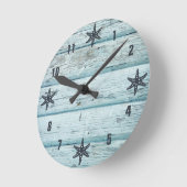 ブルービーチウッ動揺してドヒトデ ラウンド壁時計 (傾斜)
