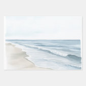 ブルービーチオーシャンウェディング ラッピングペーパーシート (正面)