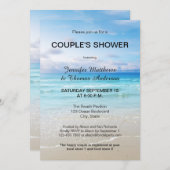 ブルービーチカップルシャワー招待状 招待状 (正面/裏面)