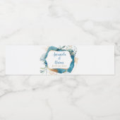 ブルービーチガーデンウォーターボトルラベル ペットボトルラベル (シングルラベル)