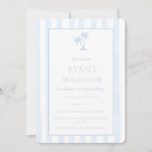 ブルービーチクラブ1stバースデーボーイストライプズ 招待状 (正面)