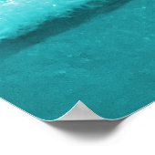 ブルービーチサイン私たちのゲストブックテーブルポスター ポスター (角)