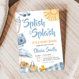 ブルービーチサマーベビーシャワー 招待状