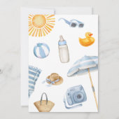 ブルービーチサマーベビーシャワー 招待状 (裏面)