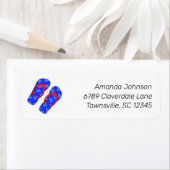 ブルービーチサンダルサマービーチ差出人住所ラベル ラベル (インサイチュ)