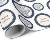 ブルービーチシーシェル誕生日 ラッピングペーパー (ロールコーナー)