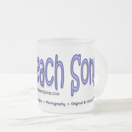 ブルービーチソング™マグ フロストグラスマグカップ (正面右)