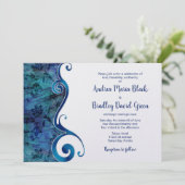 ブルービーチデスティネーションウェディング招待状 招待状 (スタンド正面)