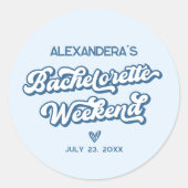 ブルービーチバチェロレッテパーティーの景品 ラウンドシール (正面)