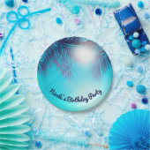 ブルービーチパーティーサニーパームツリーズサマー誕生日 ペーパープレート (パーティー)