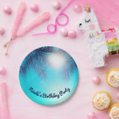 ブルービーチパーティーサニーパームツリーズサマー誕生日 ペーパープレート (パーティー)