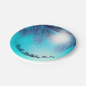 ブルービーチパーティーサニーパームツリーズサマー誕生日 ペーパープレート (アングル)