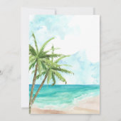 ブルービーチ写真21歳の誕生日招待状 招待状 (裏面)