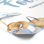 ブルービーチ夏のベビーシャワー食品 ポスター (角)