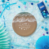 ブルービーチ海の波と海宝物結婚ズ ペーパープレート (パーティー)