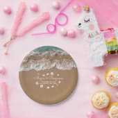 ブルービーチ海の波と海宝物結婚ズ ペーパープレート (パーティー)