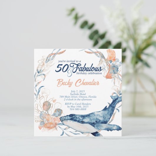 ブルービーチ海海50と素晴らしい誕生日 招待状 (スタンド正面)