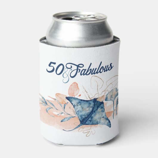 ブルービーチ海海50と素晴らしい誕生日 缶クーラー (缶正面)