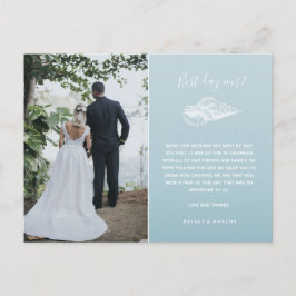 ブルービーチ結婚写真ありがとう ポストカード