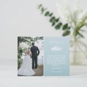 ブルービーチ結婚写真ありがとう ポストカード (スタンド正面)