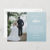 ブルービーチ結婚写真ありがとう ポストカード (正面/裏面)