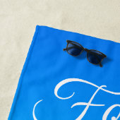 ブルービーチ結婚式ハートインサンドフォーエバービーチ ビーチタオル (インサイチュ)