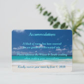 ブルービーチ結婚式宿泊カード エンクロージャーカード (スタンド正面)