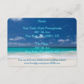 ブルービーチ結婚式宿泊カード エンクロージャーカード (裏面)