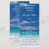 ブルービーチ結婚式式プログラム プログラム (正面/裏面)