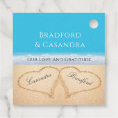 ブルービーチ結婚式2ハートインザサンド紙P フェイバータグ (裏面)