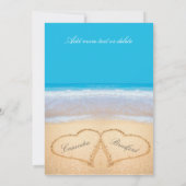 ブルービーチ結婚式2ハートズインザサンド サンキューカード (裏面)