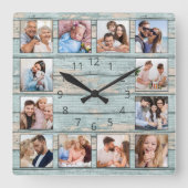 ブルービーチ航海の流木 スクエア壁時計 (正面)