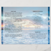 ブルービーチ葬儀プログラムテンプレート (裏面)