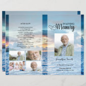 ブルービーチ葬儀プログラムテンプレート (正面/裏面)
