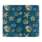 ブルービーチ金ゴールドシーシェル カッティングボード (正面)