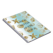 ブルービーチ金ゴールドシーシェル ノートブック (右側)