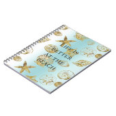 ブルービーチ金ゴールドシーシェル ノートブック (左側)