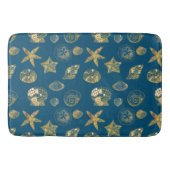 ブルービーチ金ゴールドシーシェル バスマット (正面)