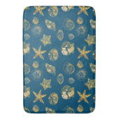 ブルービーチ金ゴールドシーシェル バスマット (正面縦)