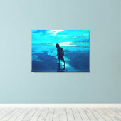 ブルービーチ キャンバスプリント (インサイチュ (ウッドフロア))