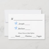 ブルービーチ＆スターフィッシュ RSVP カード (裏面)