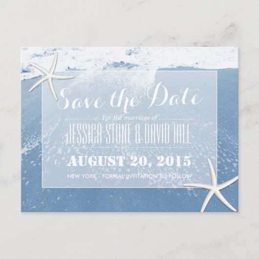 ブルービーチ&ヒトデ保存日 案内ポストカード (正面)