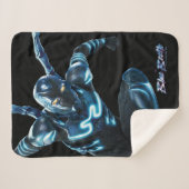 ブルービートル跳躍キャラクターアート シェルパブランケット (正面(横))