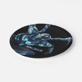 ブルービートル跳躍キャラクターアート ペーパープレート (アングル)